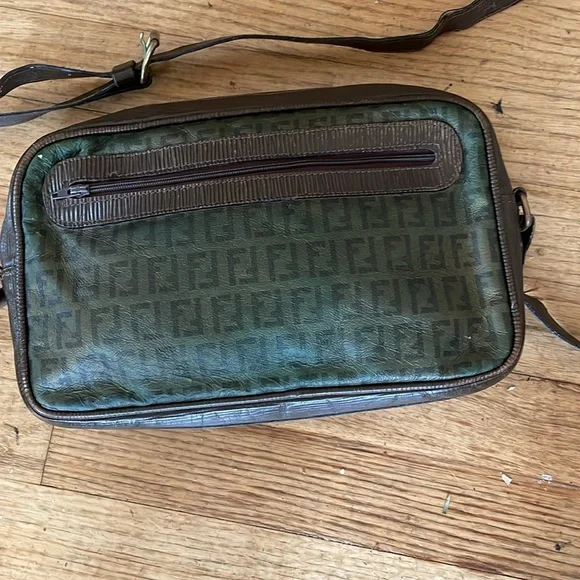 Green and Brown Men's Bag Fendi Vintage - Picture 1 of 15